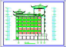 天山茶城建筑设计cad施工图纸_图1