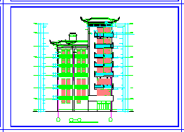 天山茶城建筑设计cad施工图纸-图二