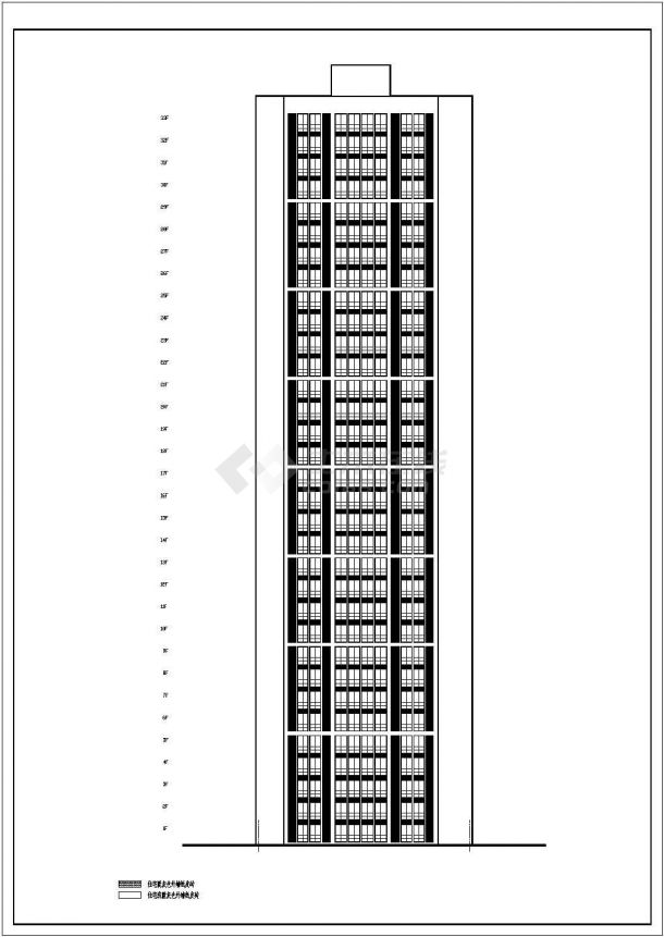 161户型三梯八户四房户型住宅楼全套施工设计cad图纸-图一