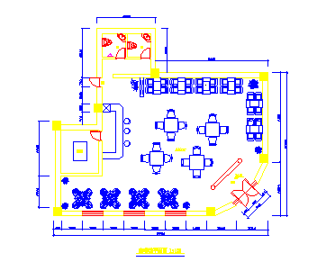 某广场咖啡馆CAD装修设计施工图_图1