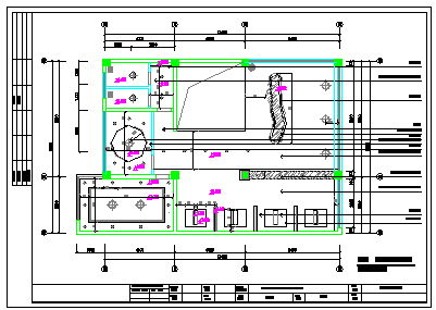 毕兹卡西餐咖啡厅室内装修设计CAD图纸-图一