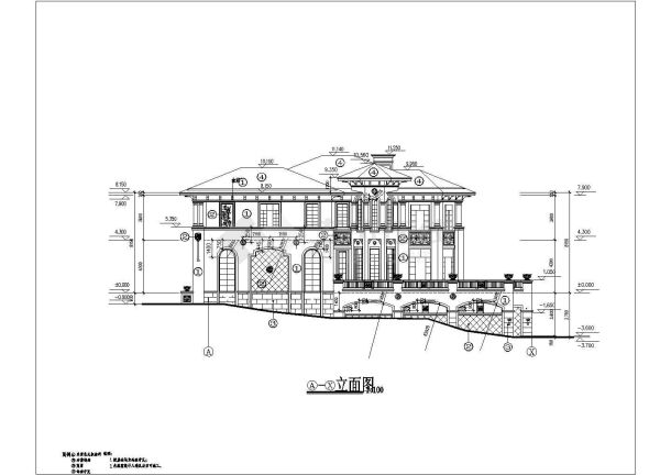 观澜湖高尔夫别墅全套CAD建筑设计施工图-图二