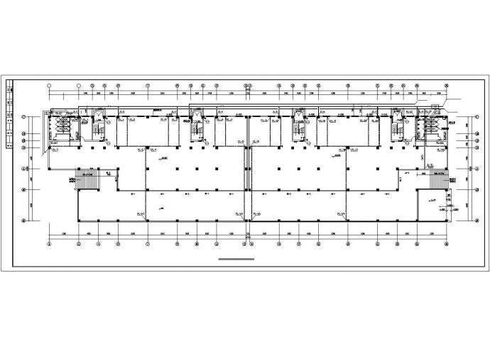 某 7+1跃层(1梯2户4单元)住宅楼给排水施工图纸（标注明细）（长84.72米 *宽22.2米）_图1