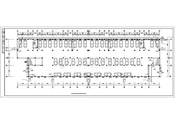 某 7+1跃层(1梯2户4单元)住宅楼给排水施工图纸（标注明细）（长84.72米 *宽22.2米）-图二