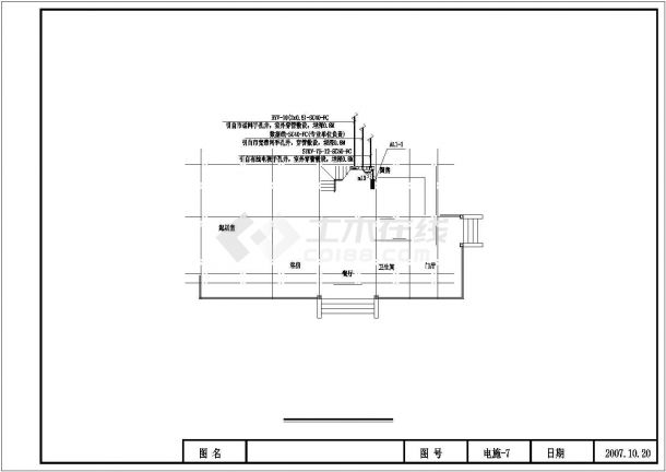 佛山市欣阖花园小区3层框混结构单体别墅电气系统设计CAD图纸-图一