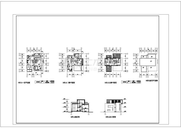 某两层别墅设计CAD建筑设计施工图-图二