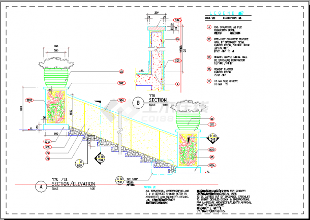 某景观花坛规划设计cad施工详图（甲级院设计）-图二