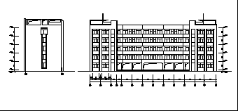 盐城某学校教学楼建筑设计施工cad图纸-图二
