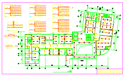 9层L型市卫校附属医院住院综合楼电施设计cad图纸-图一