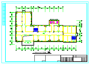 4层L型医院门诊楼水施设计cad图纸-图一