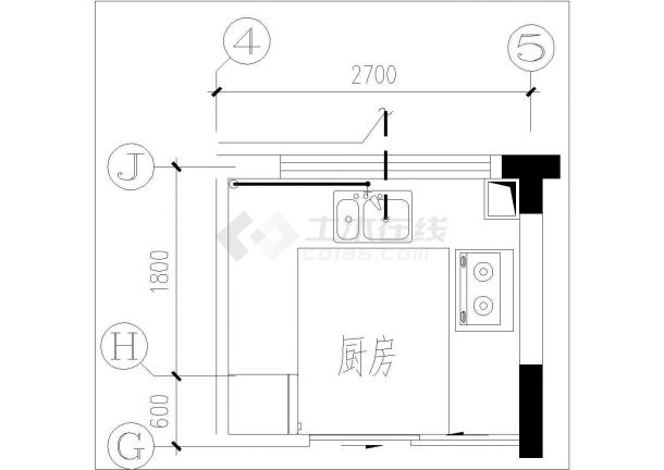 无锡市澜春园小区3层框架结构双拼别墅给排水设计CAD图纸-图一