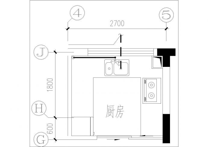 无锡市澜春园小区3层框架结构双拼别墅给排水设计CAD图纸_图1