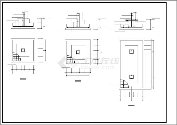 杭州市古巷花园小区2层框混结构双拼别墅建筑全套结构设计CAD图纸-图一