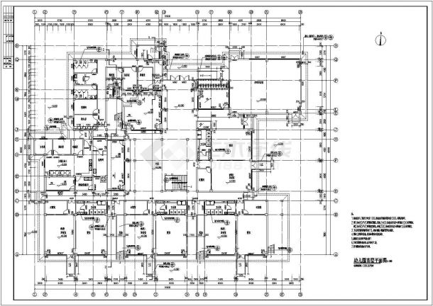 成都某框架结构三层幼儿园设计cad全套建筑施工图（含结构设计，含设计说明）-图二