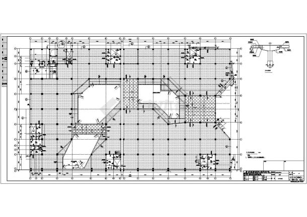 某多层框架结构商业办公综合楼设计cad全套结构施工图（含设计说明）-图一
