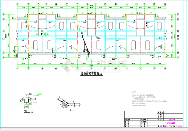 石嘴山某六层商住楼建筑施工图CAD图纸-图二