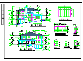 2层独栋别墅建筑cad全套设计施工图-图二
