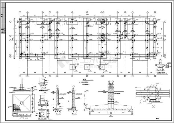 某框架结构综合楼设计cad全套结构施工图（ 含设计说明）-图二