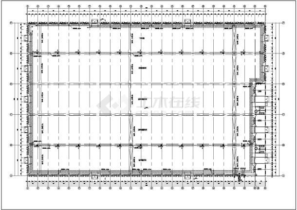 苏州某大型工业厂房采暖设计cad平面施工图（含设备及主要材料表）-图二