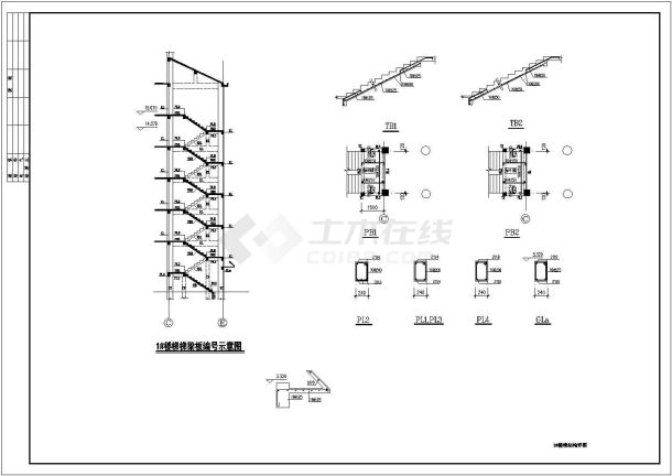 某六层带阁楼框架结构住宅楼设计cad全套结构施工图（含设计说明）-图一