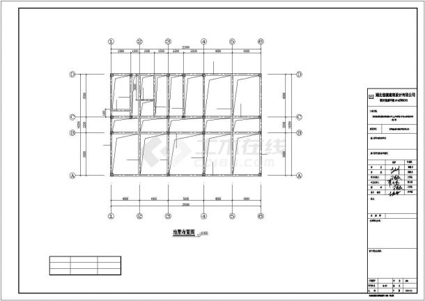 贵阳市某农产品工厂单层框架砌体结构仓库结构设计CAD图纸（10万吨级）-图一