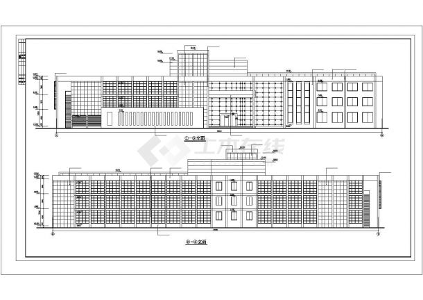 某商业中心五层办公楼建筑设计施工图纸-图二