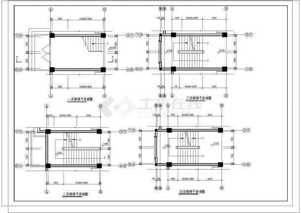 某互联网公司五层办公楼建筑设计图纸（cad，12张图纸）-图二