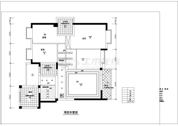 大四居家装室内装修CAD设计施工图-图一