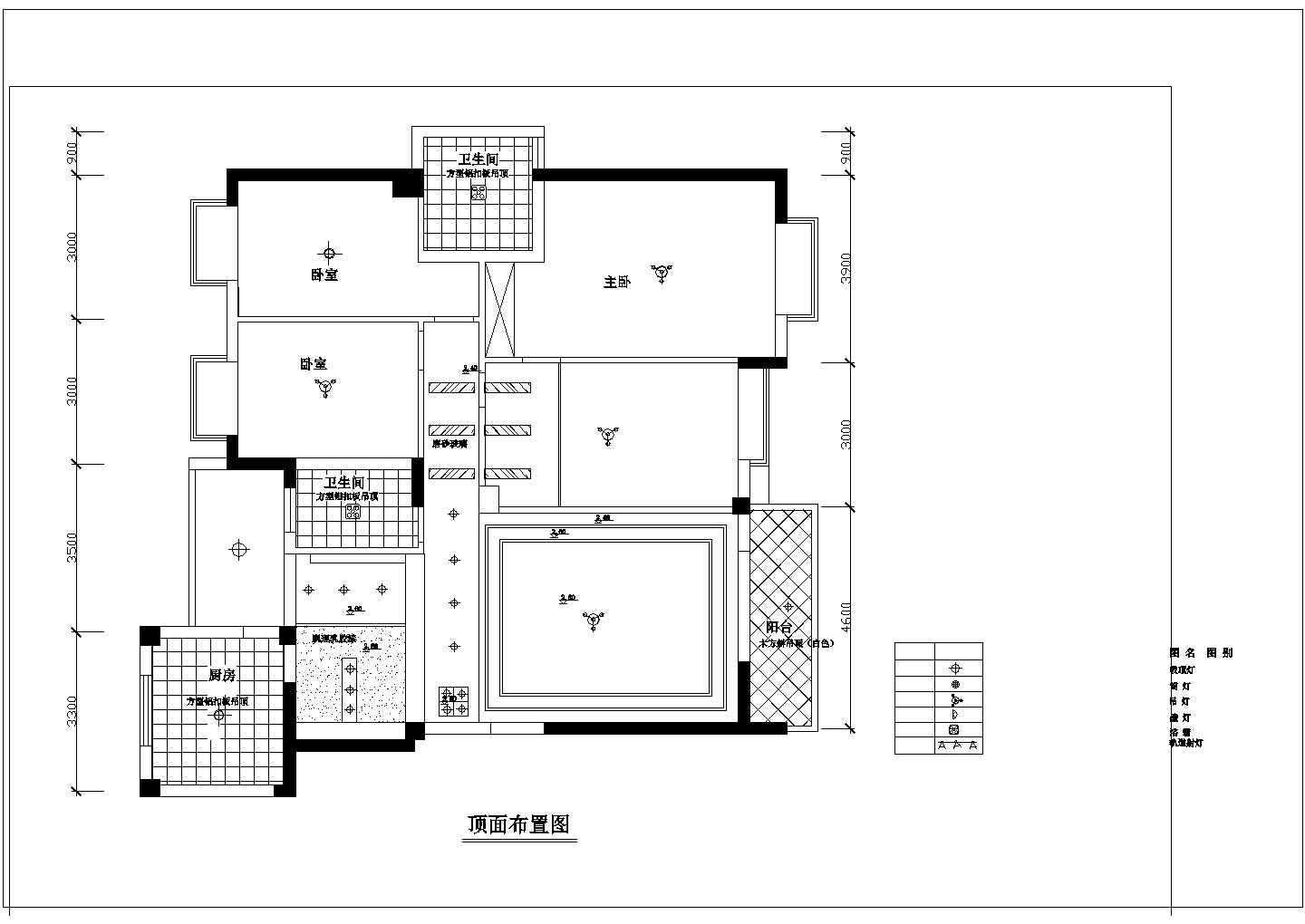 大四居家装室内装修CAD设计施工图