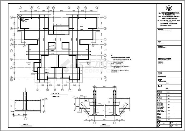 南部多层框架结构回迁安置房设计cad结构施工图-图二