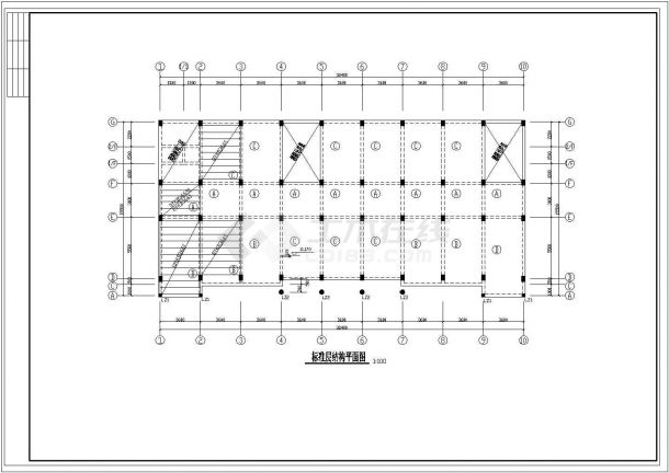 四层框架办公楼建筑结构施工图-图一