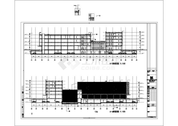 [上海]城投自用办公楼建筑设计CAD施工图-图一