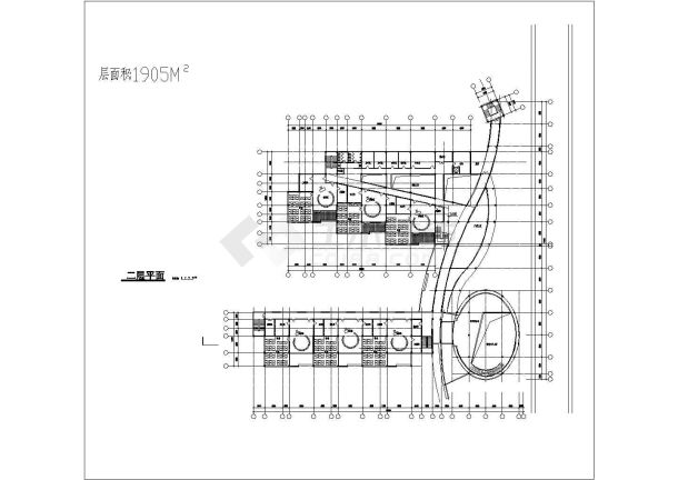 北京市宣武区实验幼儿园教师办公楼设计CAD图纸-图二