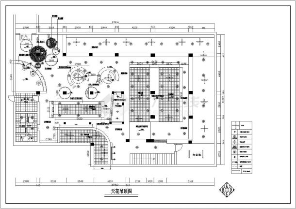 浙江省绍兴市某网吧设计装修施工CAD图纸-图二