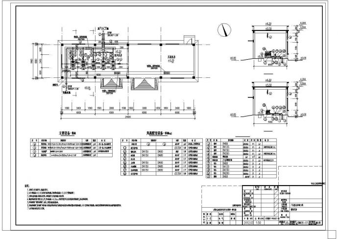 [河南]污水综合处理厂给排水施工图，工艺CAD图纸_图1