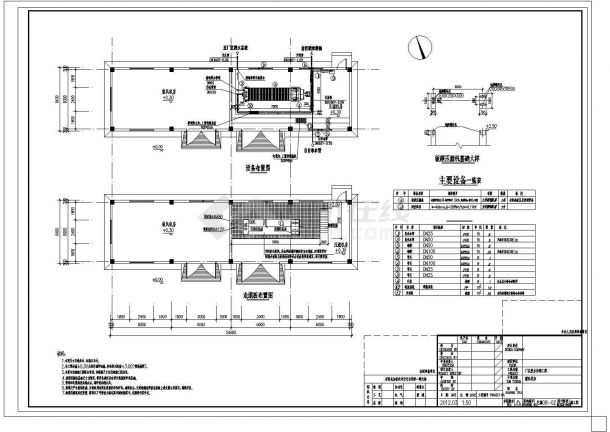 [河南]污水综合处理厂给排水施工图，工艺CAD图纸-图二