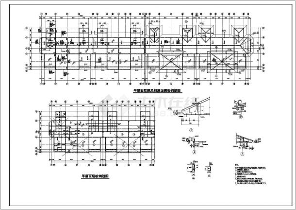 某多层混凝土结构商铺设计cad详细结构施工图-图二