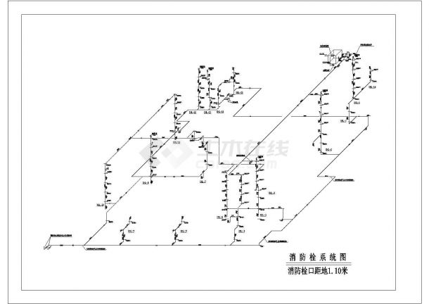 某16600㎡地上六层医院给排水施工图（高22米）-图一