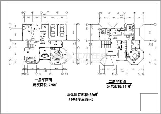 【南京】某农村居民别墅楼全套设计施工cad图纸-图二