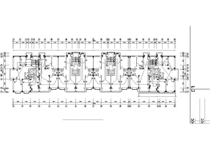 某12层建筑电气施工CAD平面布置参考图_图1