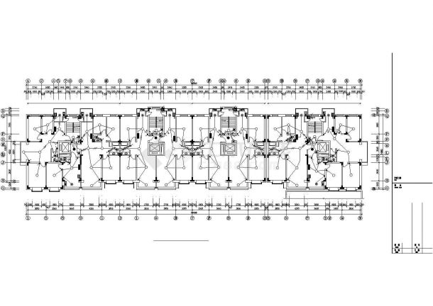 某12层建筑电气施工CAD平面布置参考图-图二