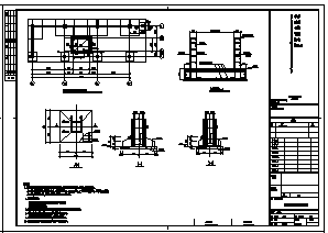 办公楼加固设计_某四层框架结构办公楼加固结构施工cad图纸_图1