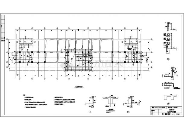 某剪力墙结构小高层医院门诊综合楼设计cad全套结构施工图-图二