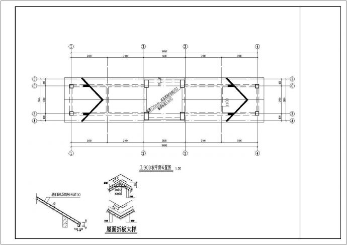 某高品质小区大门设计cad全套建筑施工图（含设计说明，含结构设计）_图1