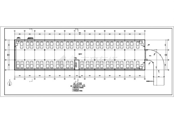 某小区框架结构地下车库设计cad全套结构施工图-图二