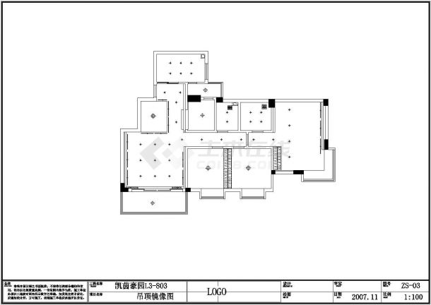 现代米黄风格住宅装修施工图（附效果图）-图二