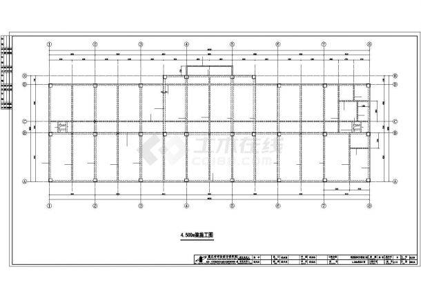 重庆市某大型隧道扩建工程单层框架结构管理用房结构设计CAD图纸-图一