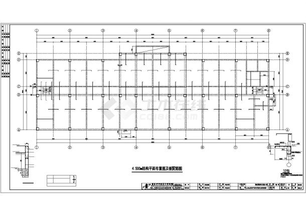 重庆市某大型隧道扩建工程单层框架结构管理用房结构设计CAD图纸-图二
