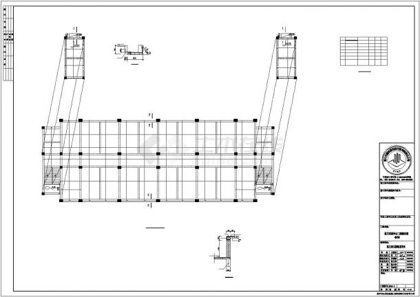 遵义市某职业教育中心6层框架结构宿舍楼全套结构设计CAD图纸-图一