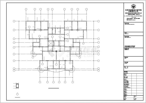商丘市某拆迁安置小区9层框架结构住宅楼全套结构设计CAD图纸-图一